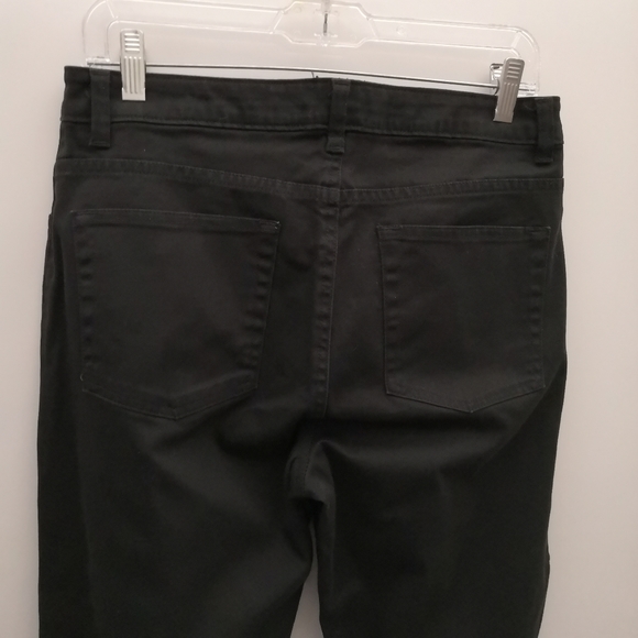 Vintage Gap Black Crop Boot Cut Stretch Pants Western Work Preppy Goth - Picture 5 of 6